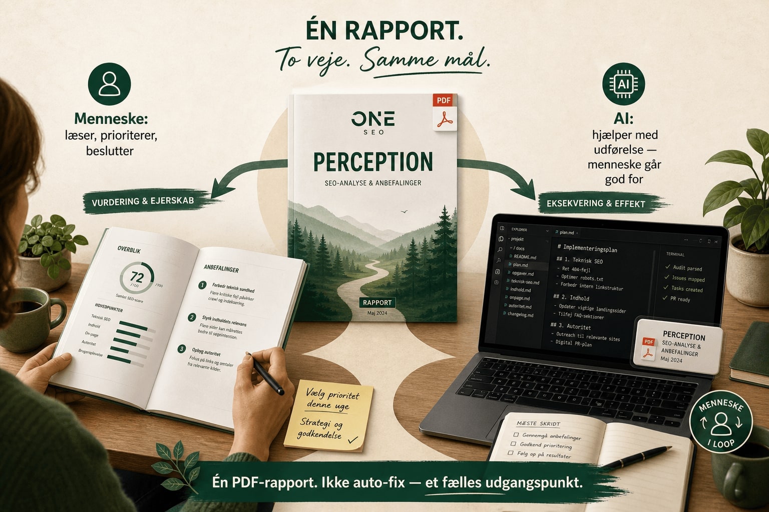 SEO-rapport der virker: prioritering til mennesker og AI